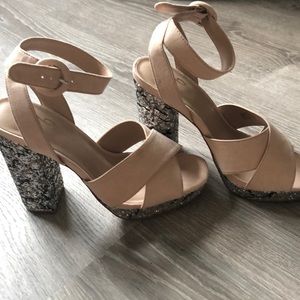 Mix No. 6 Kavita Glitter Heels Size 6.5